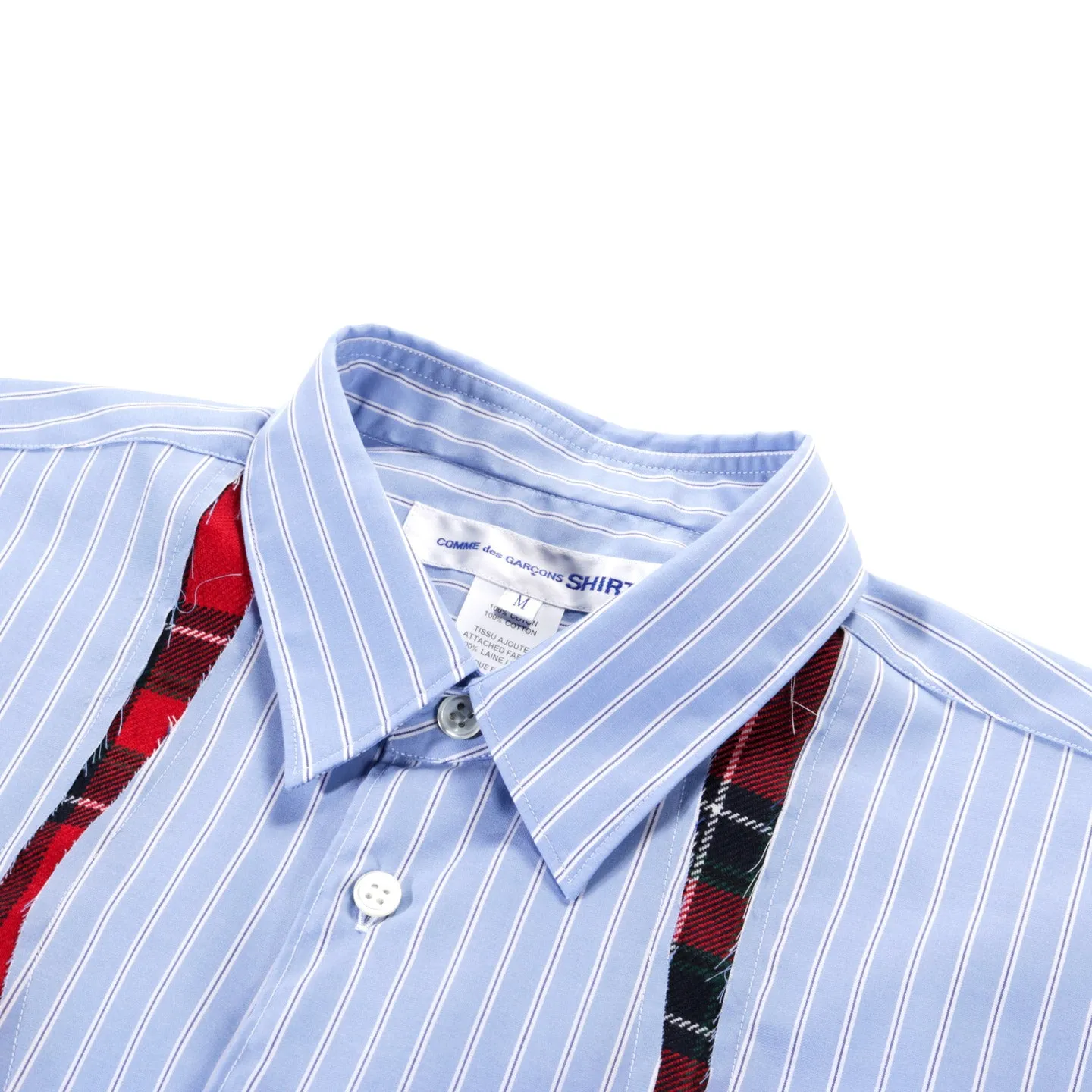 COMME DES GARCONS SHIRT B013 SHIRT BLUE / CHECK