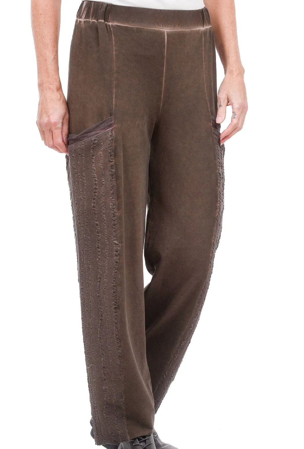 Contrast Pocket Panel Pant, Mink