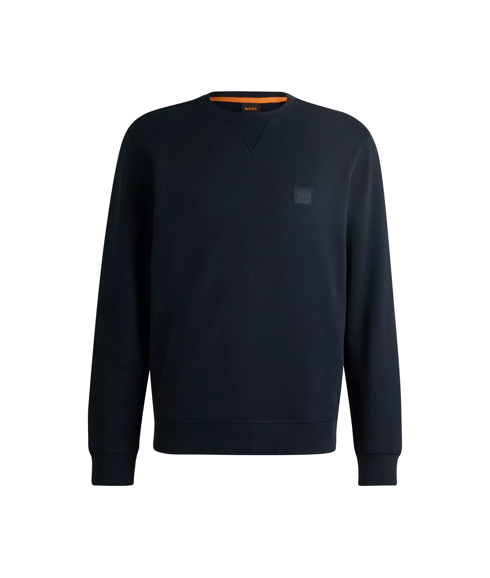 Cotton-terry Relaxed-fit Sweatshirt With Logo Patch - Navy