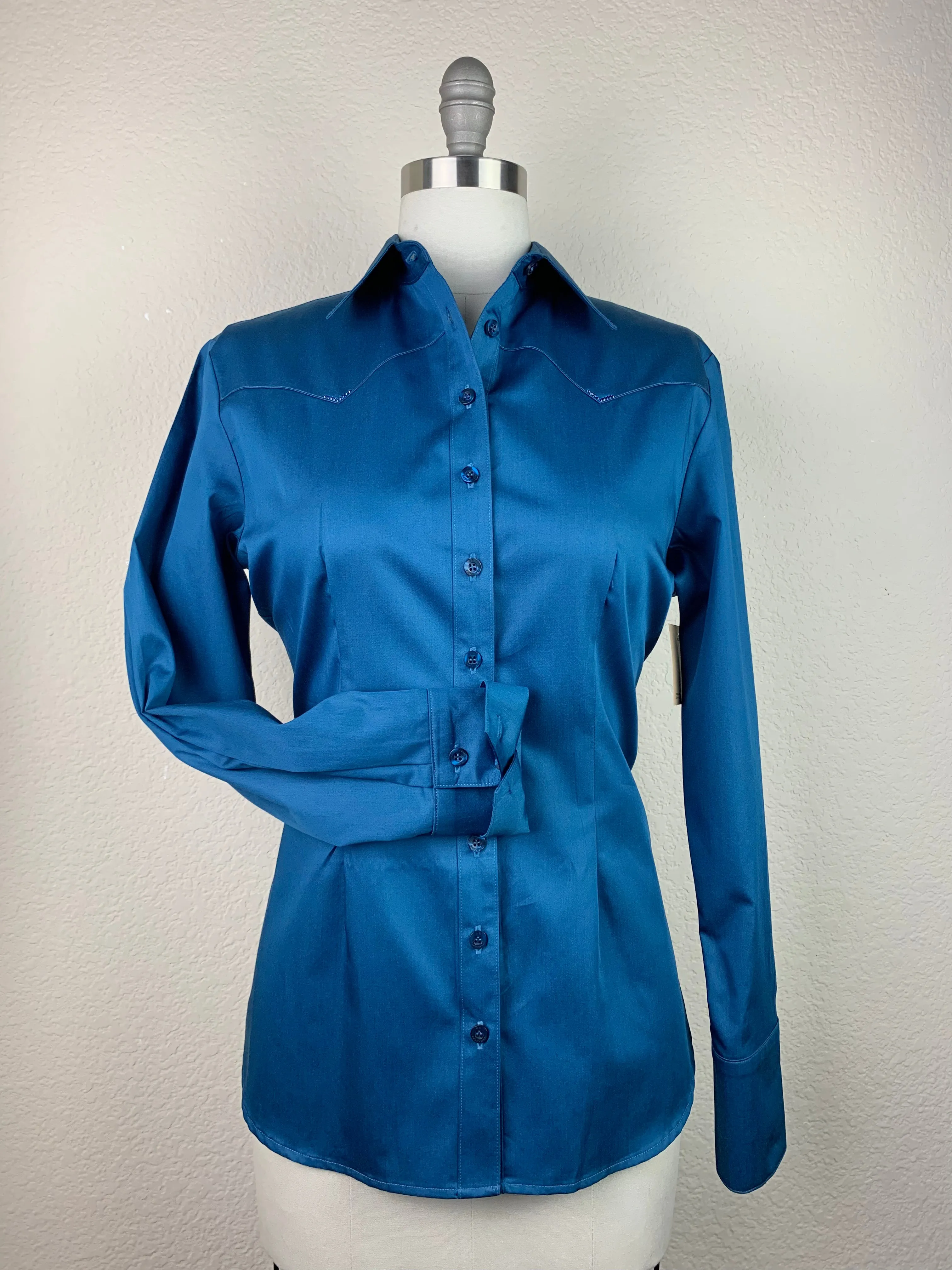 CR Western Pro Aegean Blue Cotton Sateen- FINAL SALE