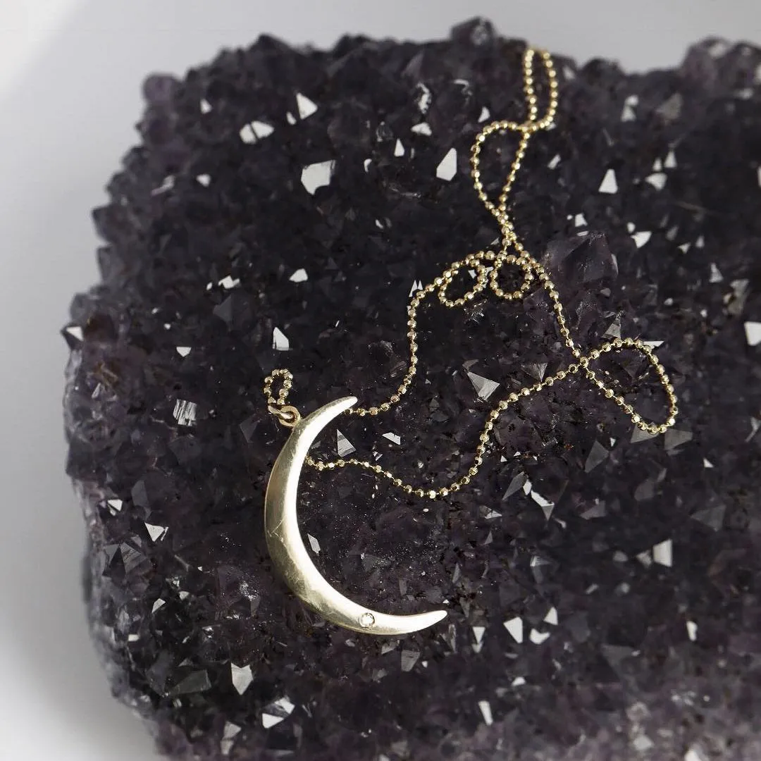 Crescent Moon Pendant Necklace