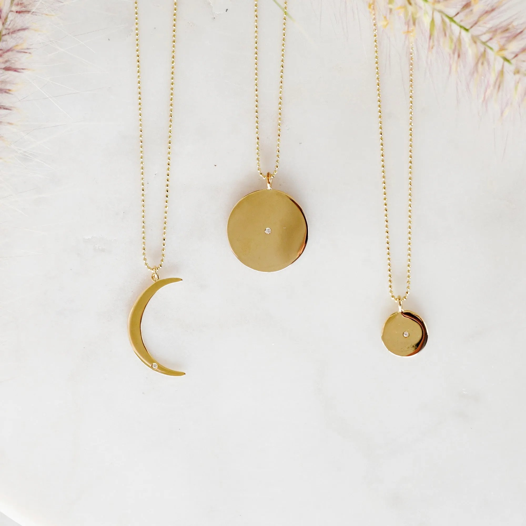 Crescent Moon Pendant Necklace