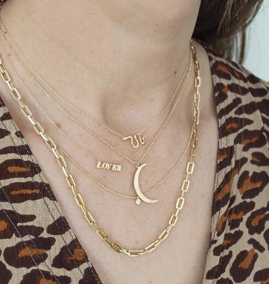 Crescent Moon Pendant Necklace