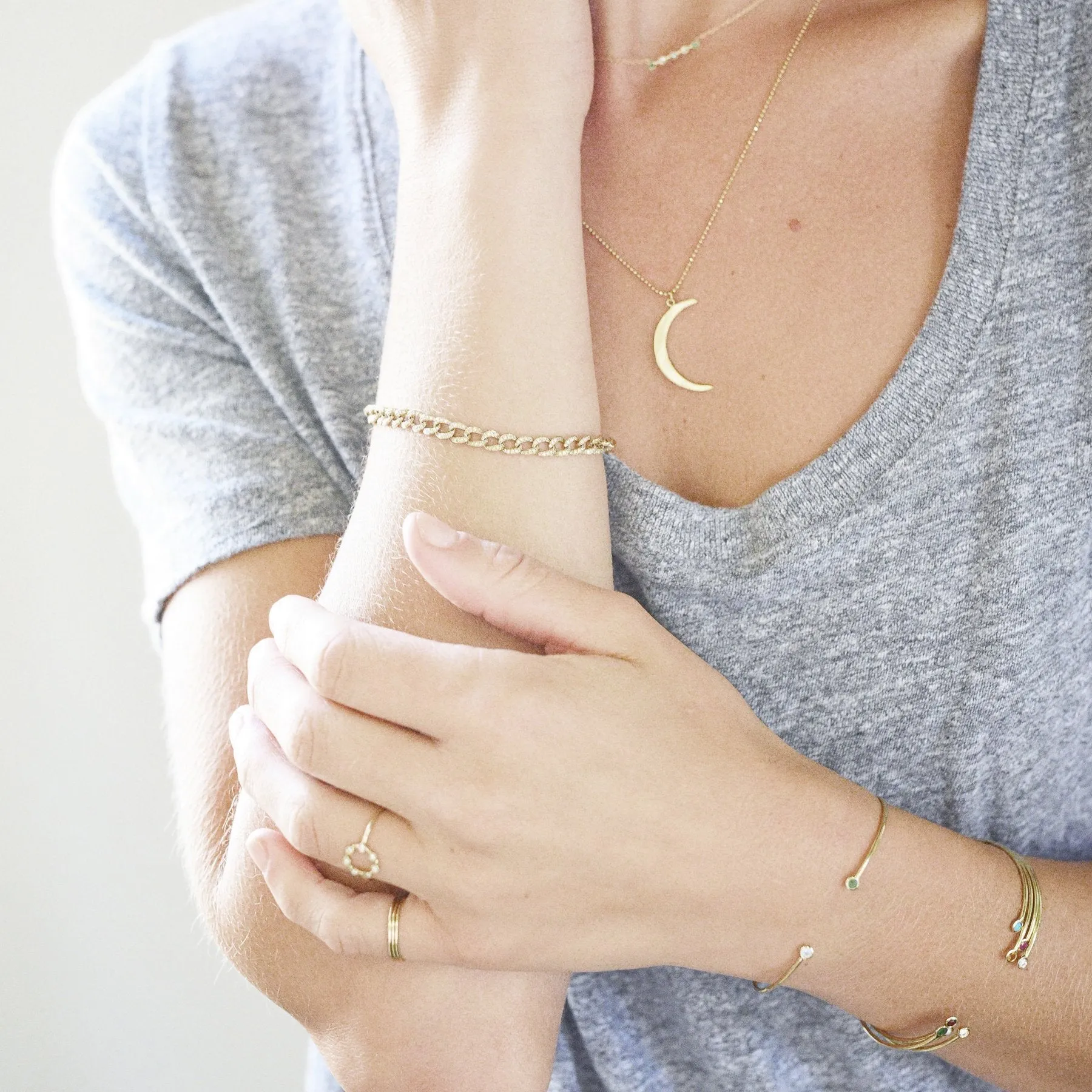 Crescent Moon Pendant Necklace