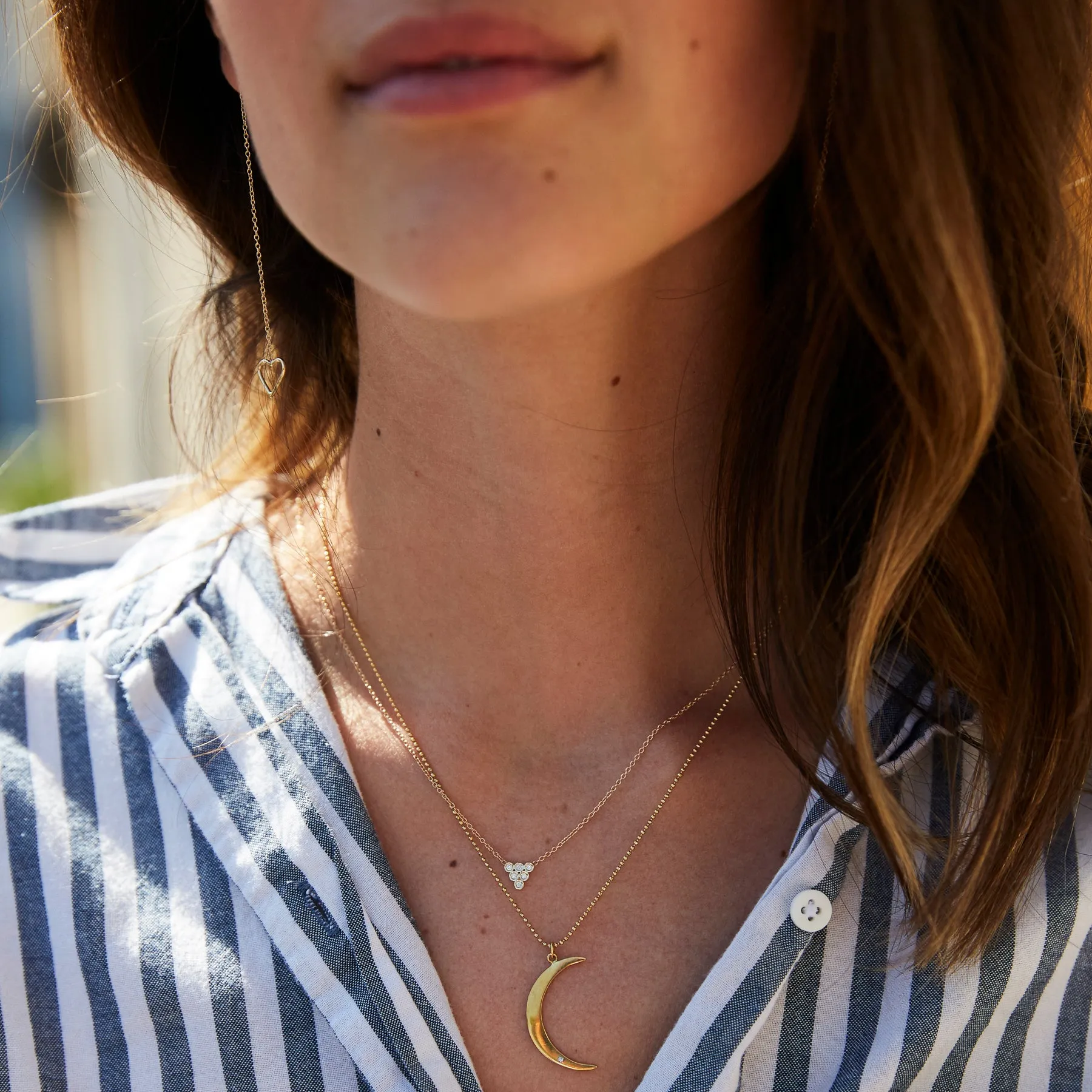 Crescent Moon Pendant Necklace