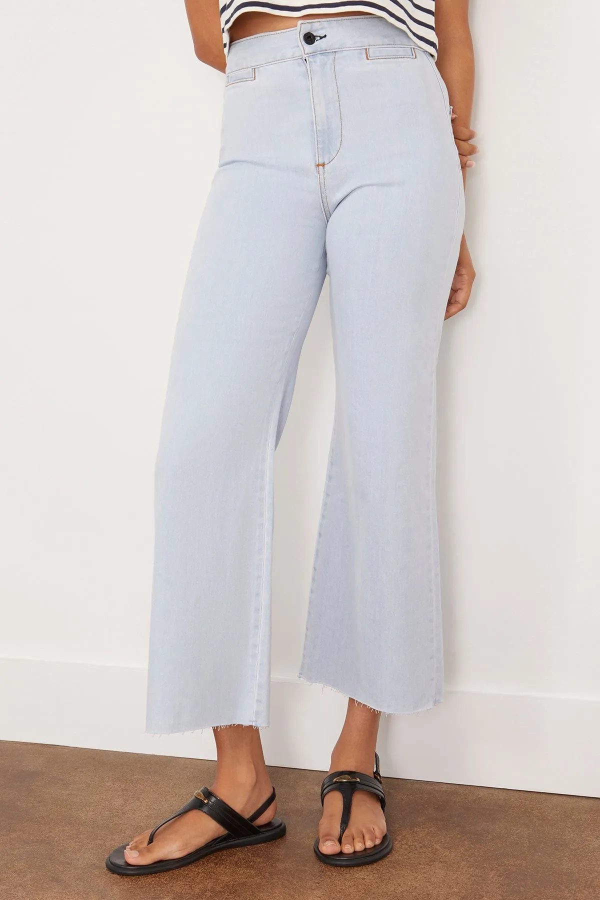 Crop Brighton Denim Pant in Bleach