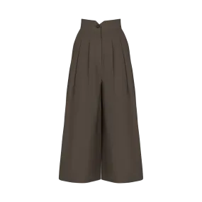 Cropped High-Waist Pants