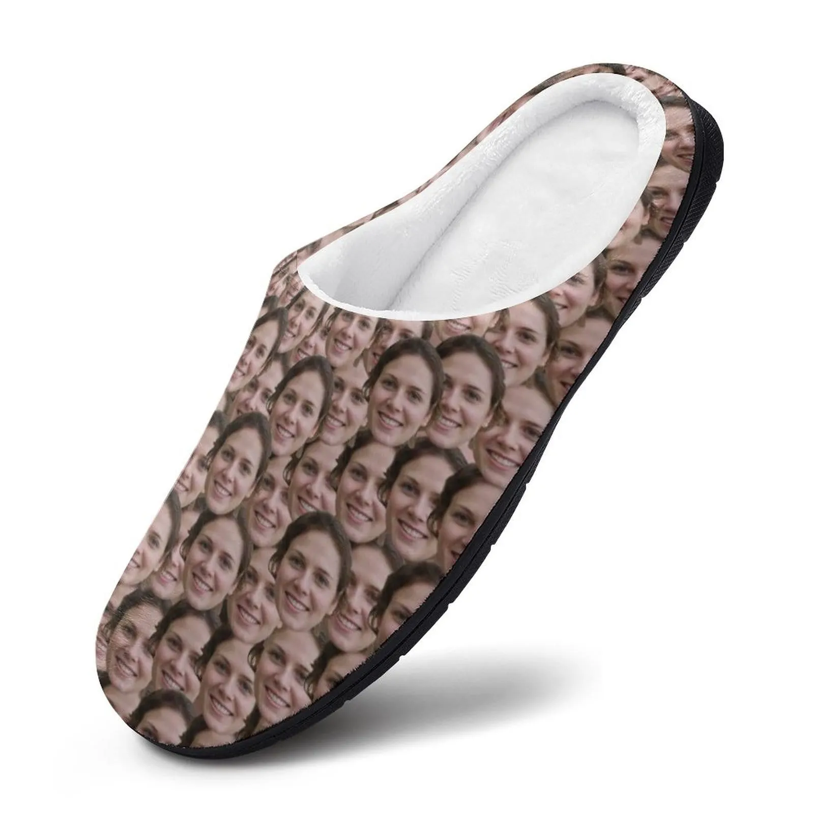 Custom Face Seamless All Over Print Cotton Slippers For Men Women