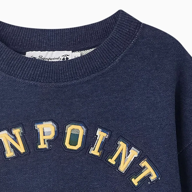 Dark Blue Tonino Cotton Sweatshirt With Logo