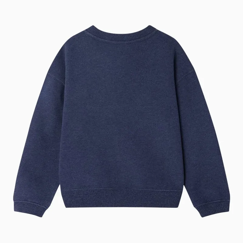 Dark Blue Tonino Cotton Sweatshirt With Logo