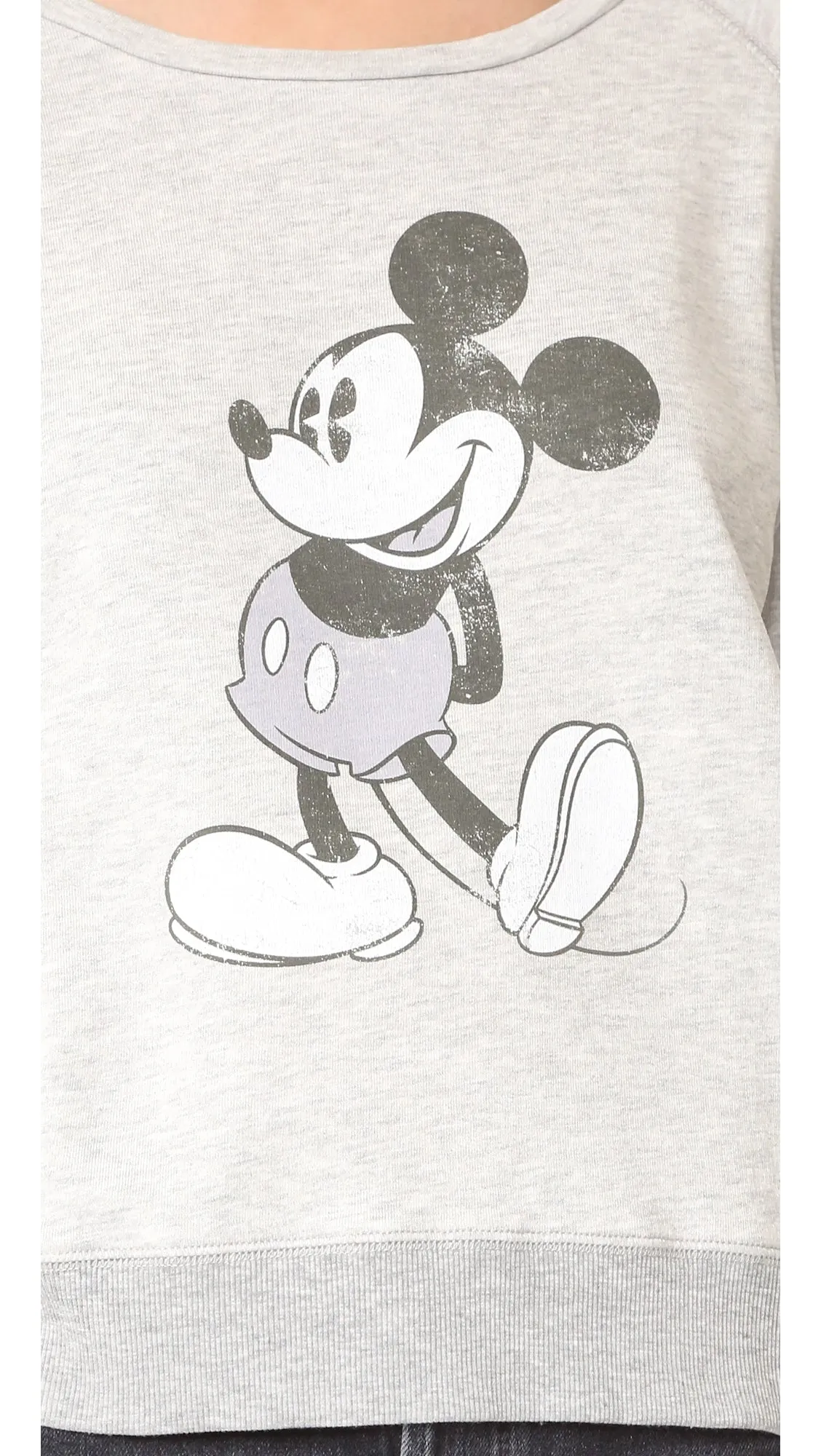 David Lerner Mickey Greyscale Raglan Sweatshirt