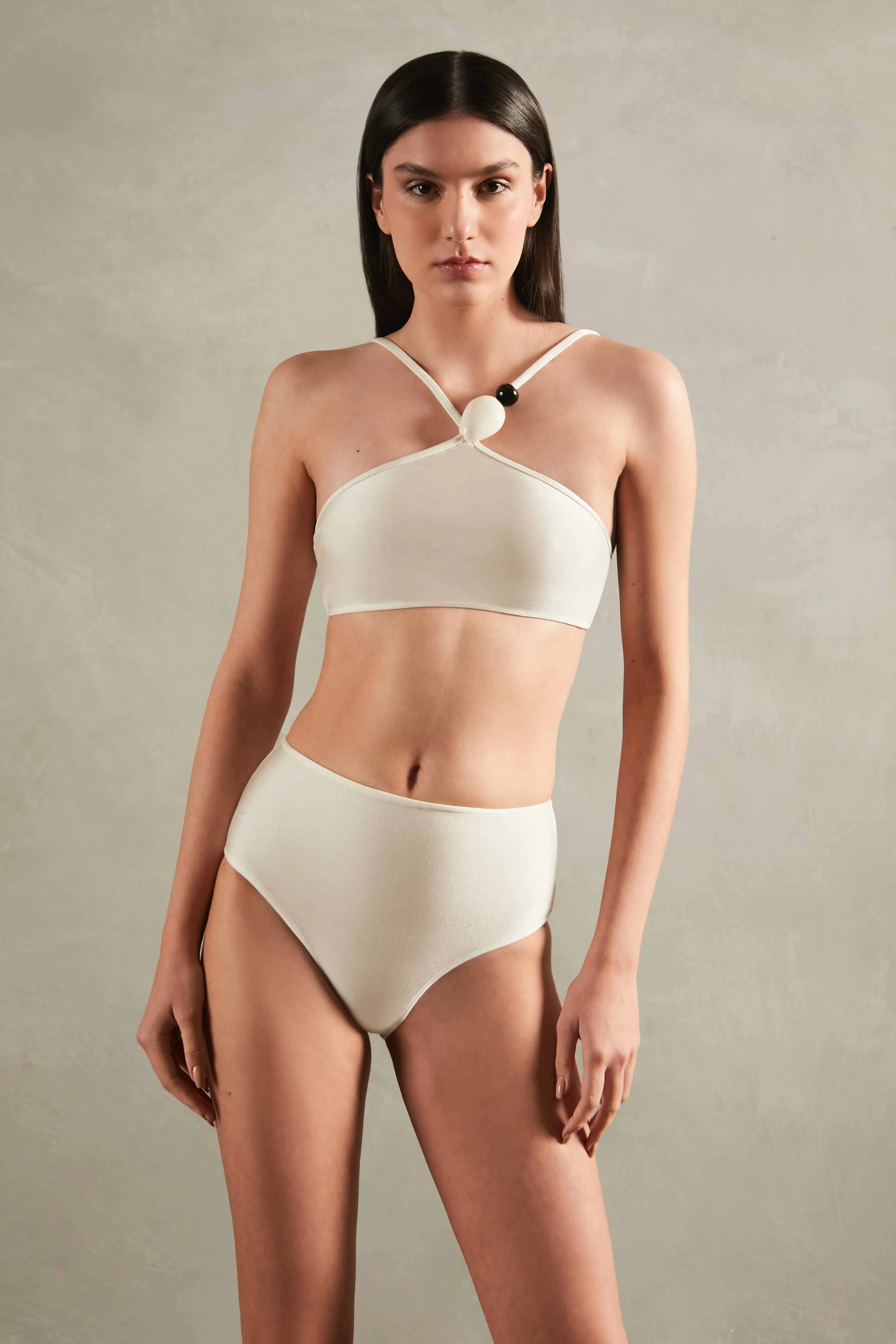 Deco Solid High-Waisted Bikini