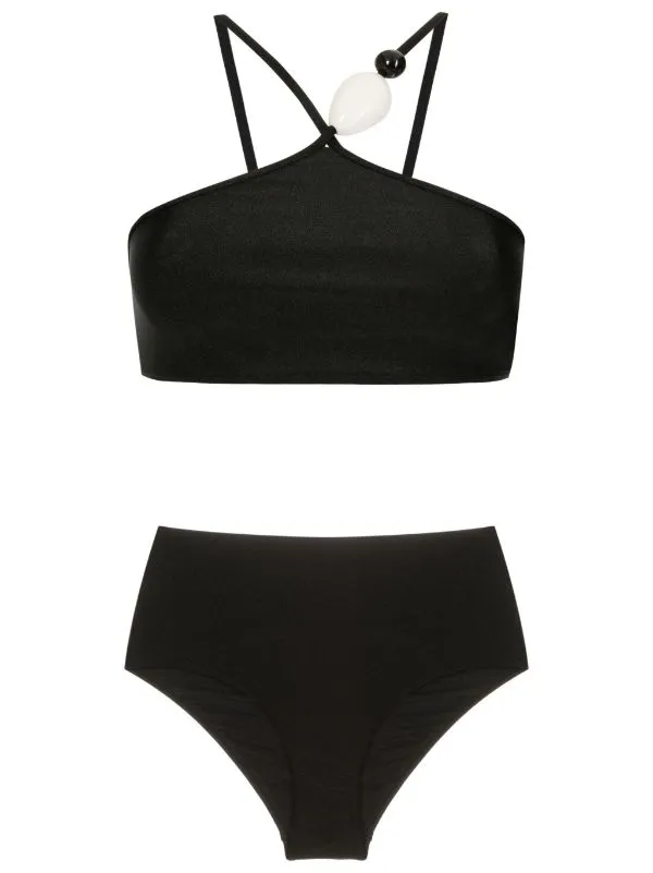 Deco Solid High-Waisted Bikini