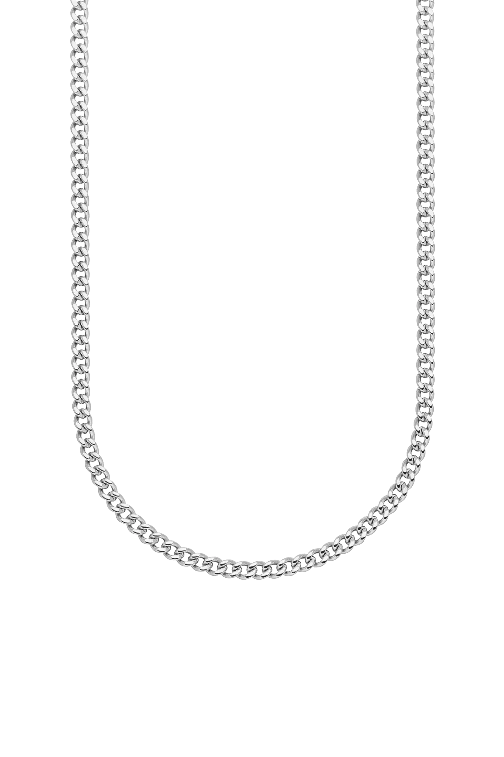 Delicate Curb Necklace Silver