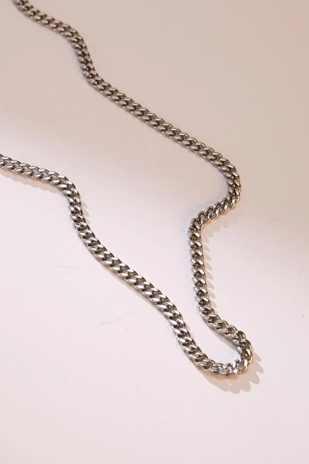 Delicate Curb Necklace Silver