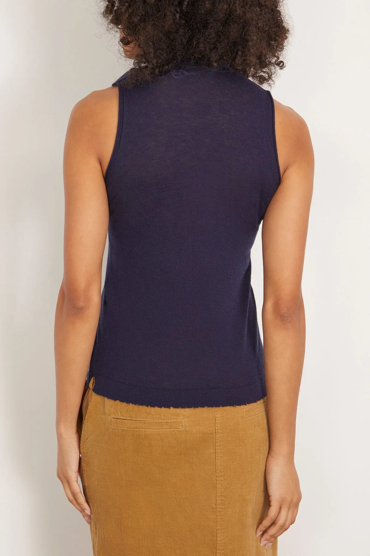 Delicate Statements Top in True Navy