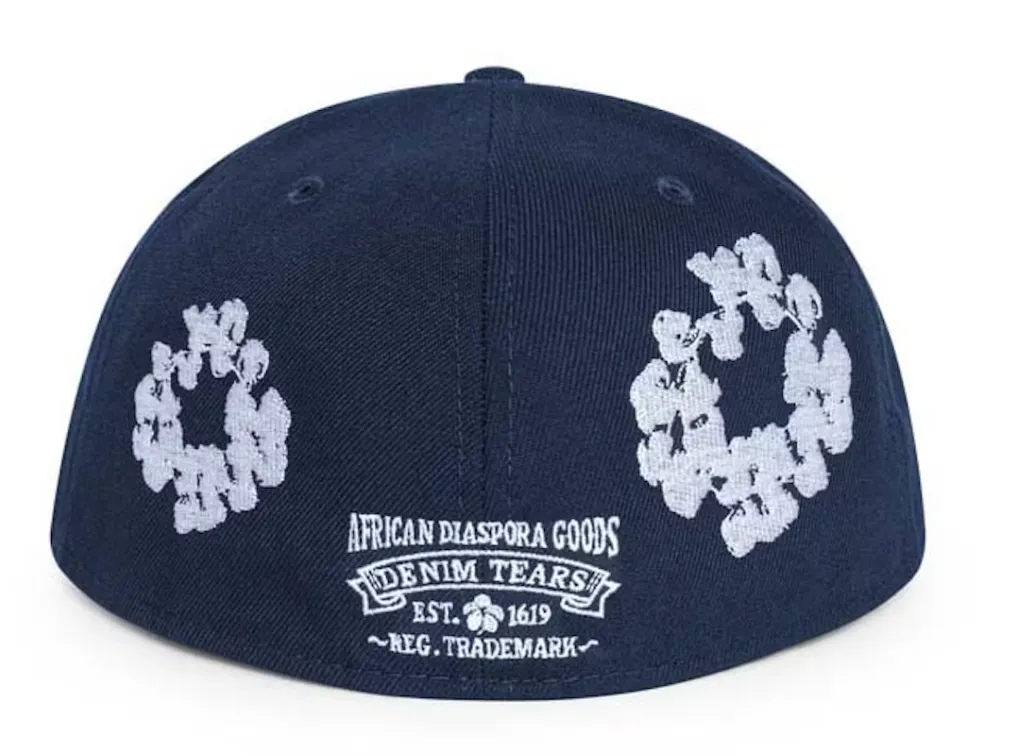 DENIM TEARS NEW ERA COTTON WREATH CAP 59/50 CAP NAVY