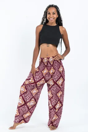 Diamond Elephant Women's Elephant Pants in Red