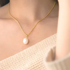 Diana Gold Vermeil Pearl Droplet Necklace