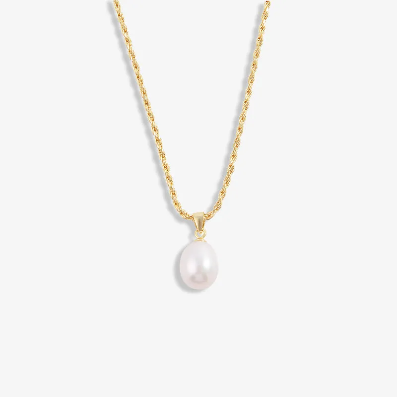 Diana Gold Vermeil Pearl Droplet Necklace