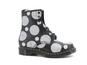 DR. MARTENS Polka Dot Smooth Anfibio Pois Black White 1460-26876009