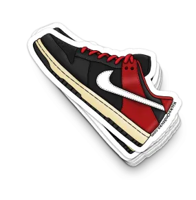 Dunk Low "Jordan Pack 1 Black Red" Sneaker Sticker