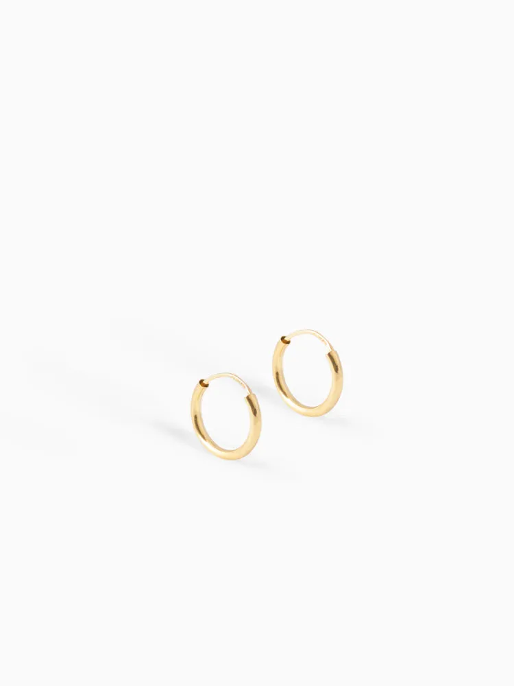 Earring Facet 13 mm 14kt Solid Gold