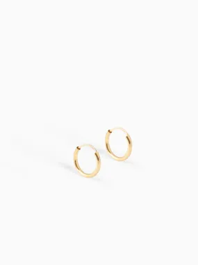 Earring Facet 13 mm 14kt Solid Gold