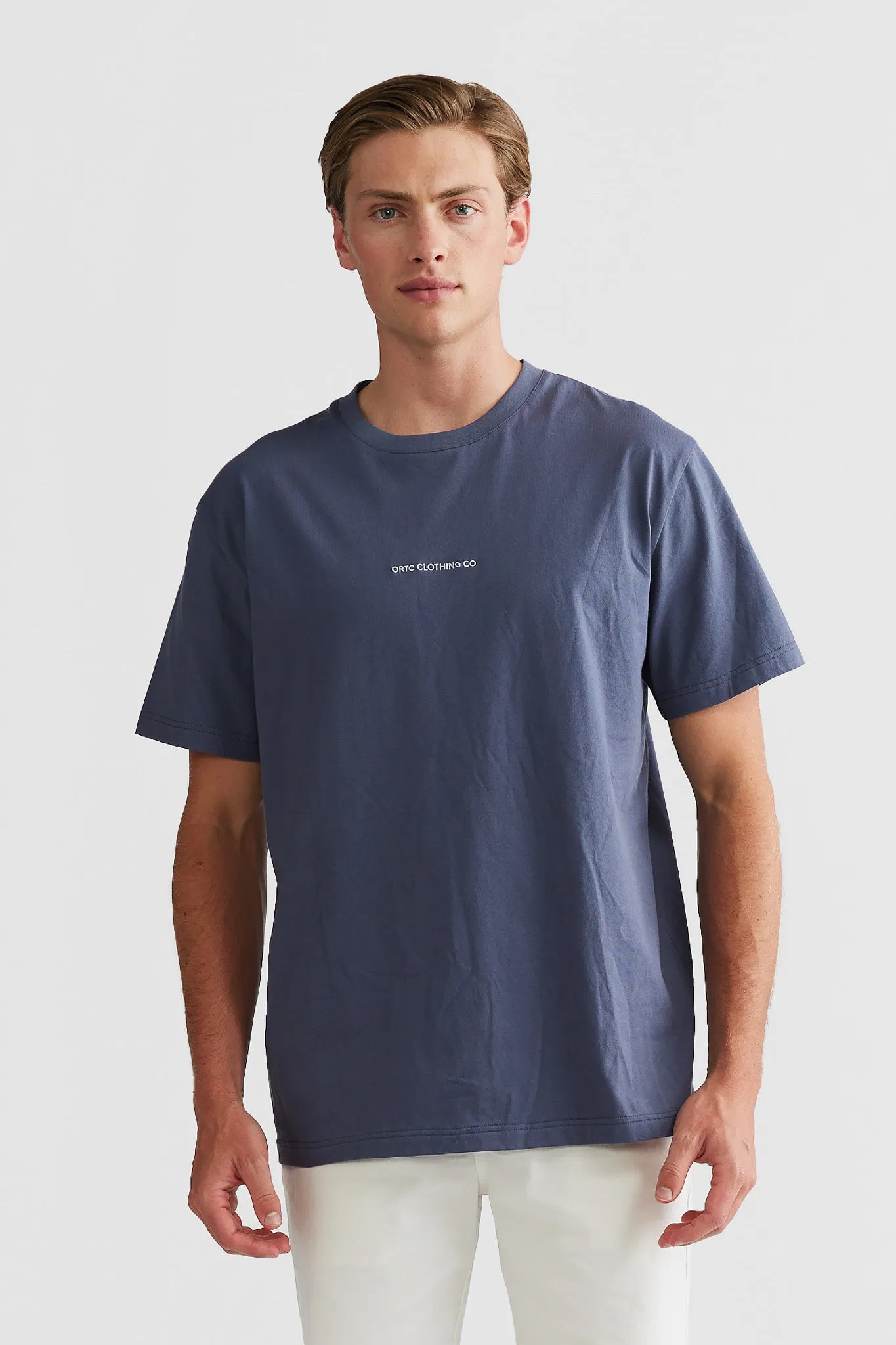 Embroidered Logo T Shirt Slate