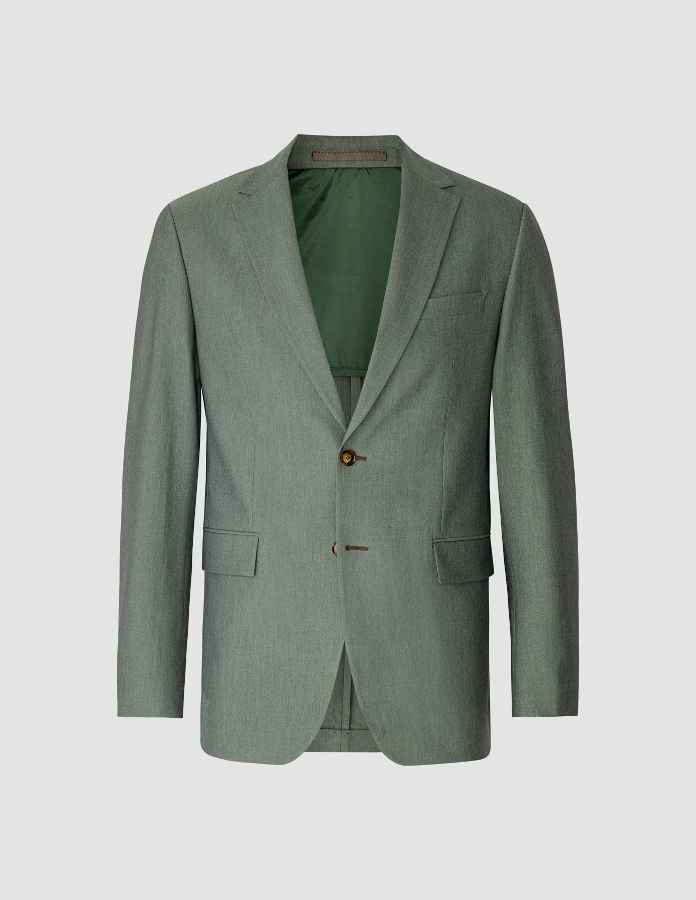 Essential Blazer Regular Green Melange