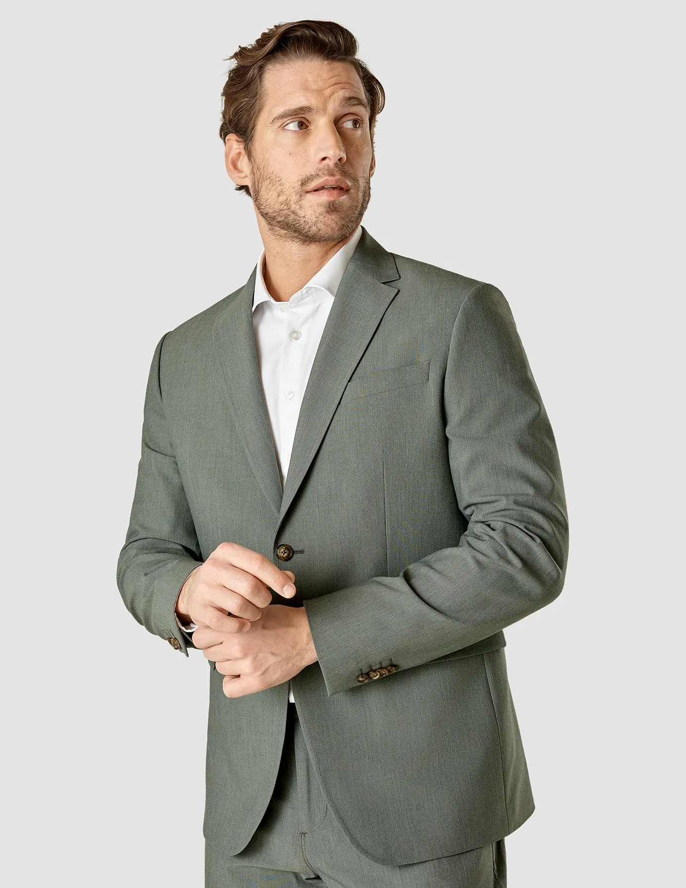 Essential Blazer Regular Green Melange