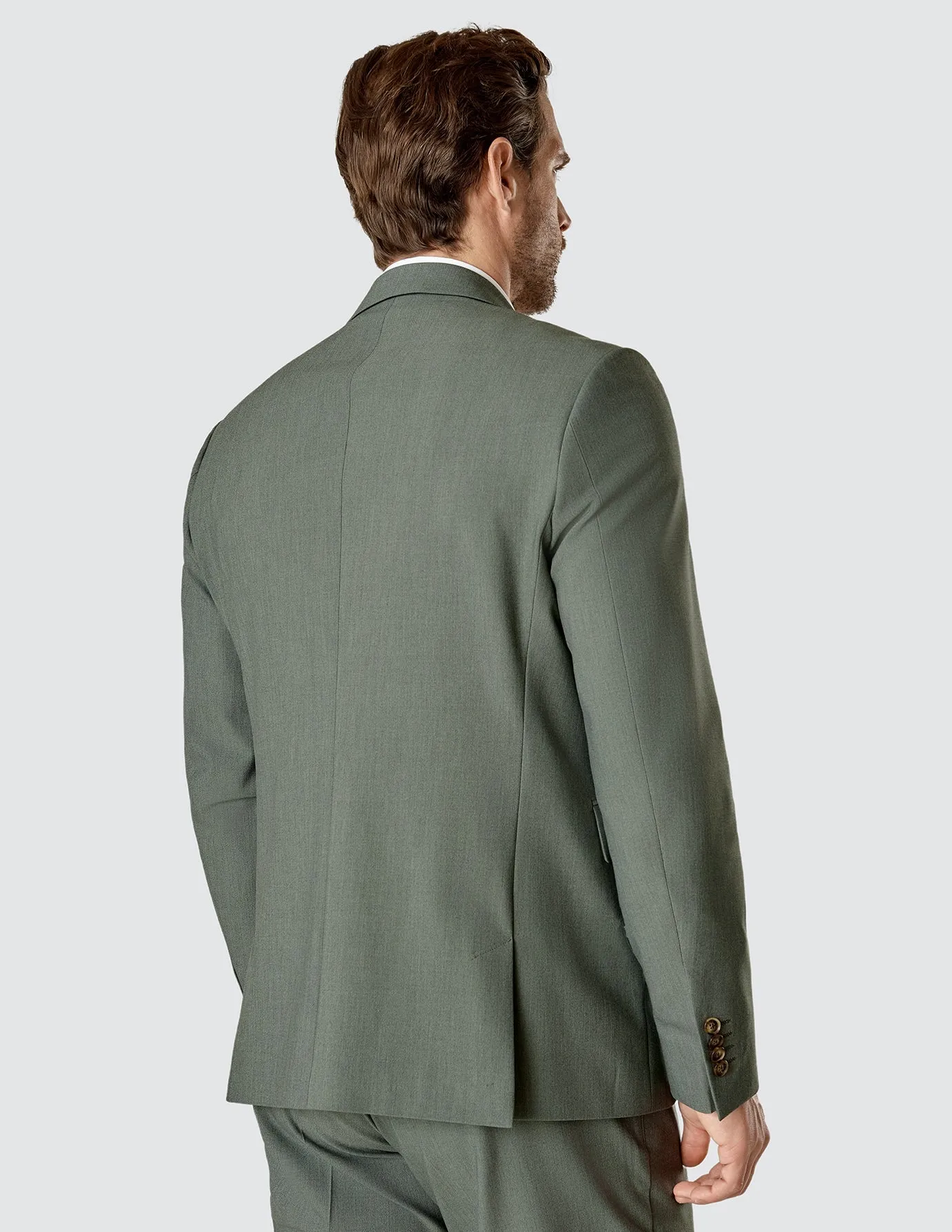 Essential Blazer Regular Green Melange