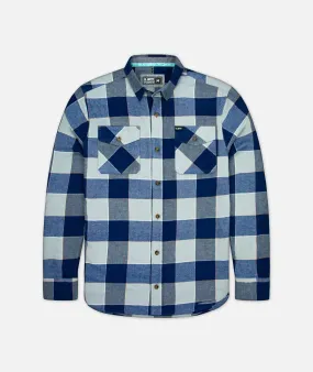 F21 Breaker Flannel - Light Blue