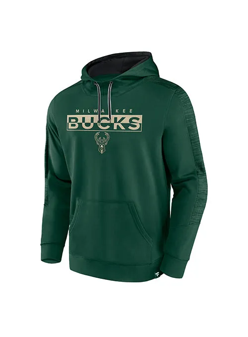 Fanatics Poly Fleece Green Milwaukee Bucks Hooded Sweatshirt