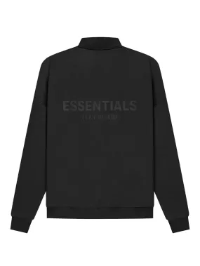 Fear Of God Essentials Back Logo Pullover Mockneck Half Zip Black [SS21]