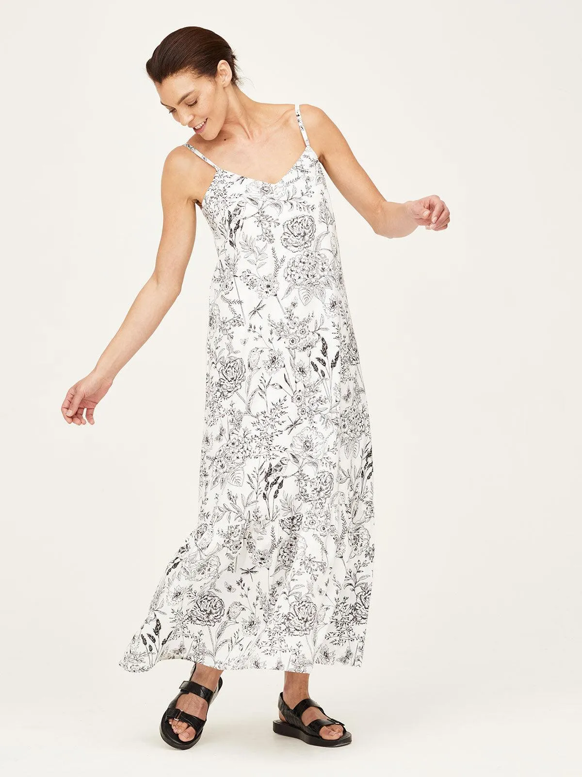 Fleur Organic Cotton 2-In-1 Maxi Dress - White