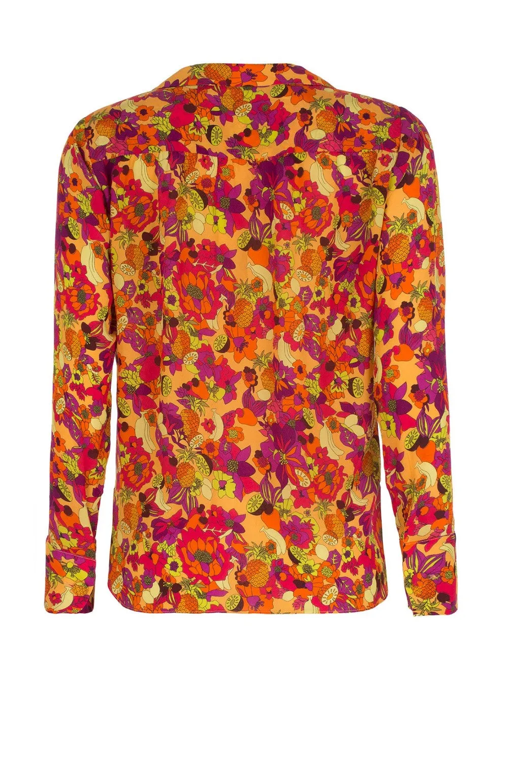 Fruits Print Shirt with Knot Detail