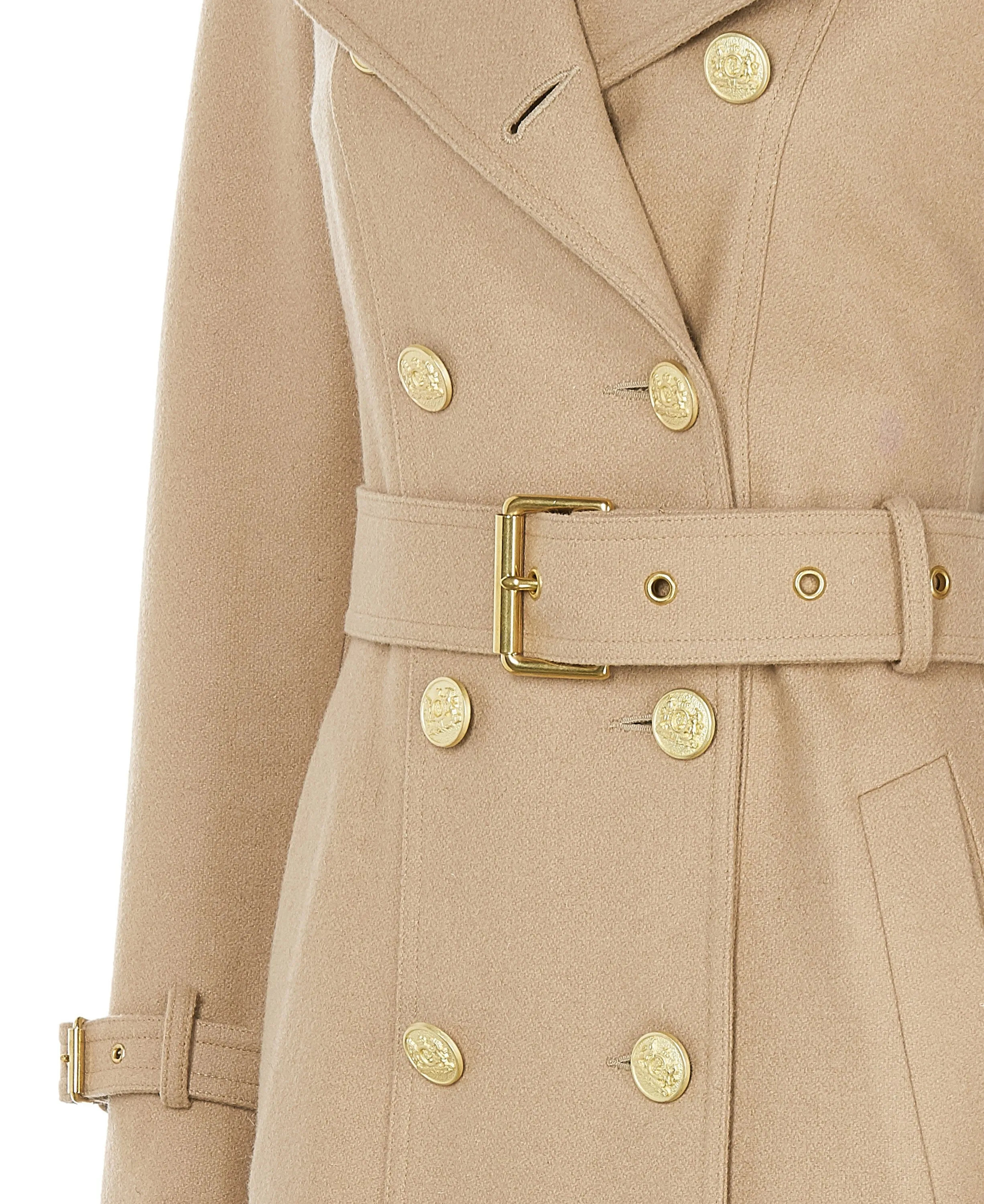 Full Length Marlborough Trench Coat - Camel