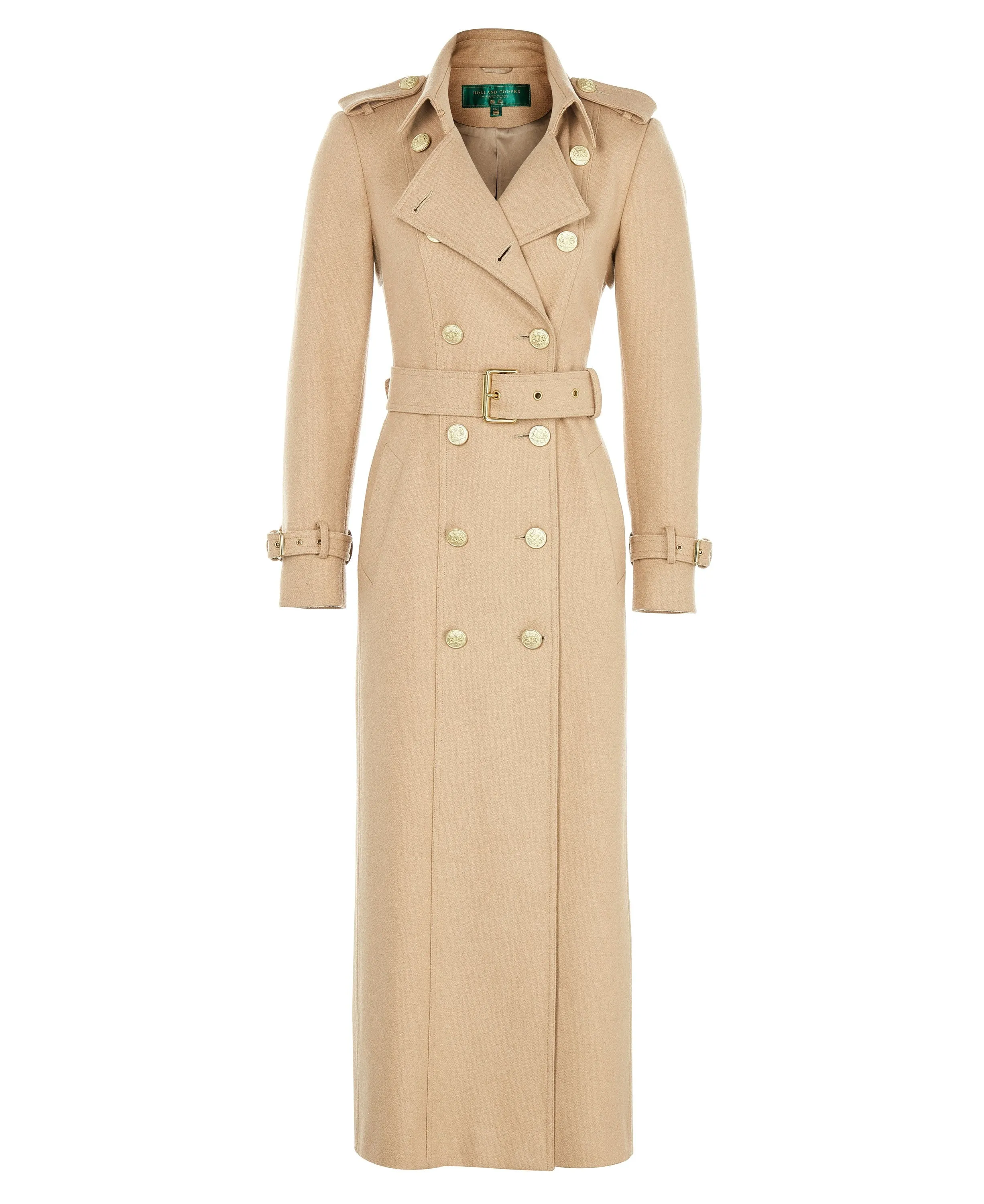 Full Length Marlborough Trench Coat - Camel