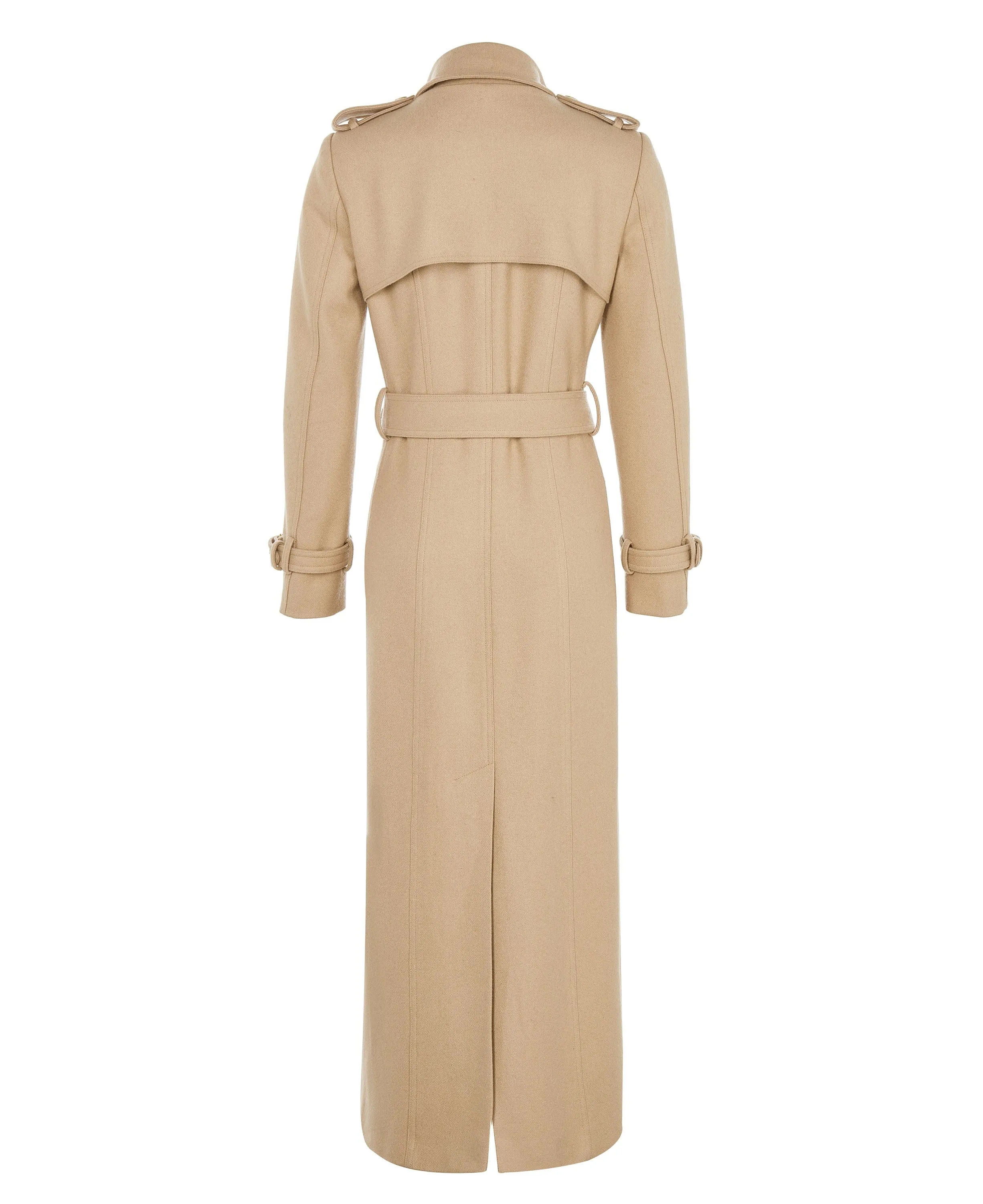 Full Length Marlborough Trench Coat - Camel