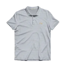 Georgia Tech Navy and White Heathered Azalea Stripe Polo