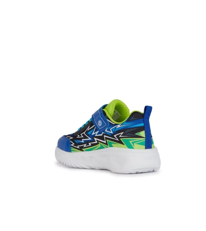 Geox Boys Light Up Sole Blue Design Trainer Assister - J45DZB