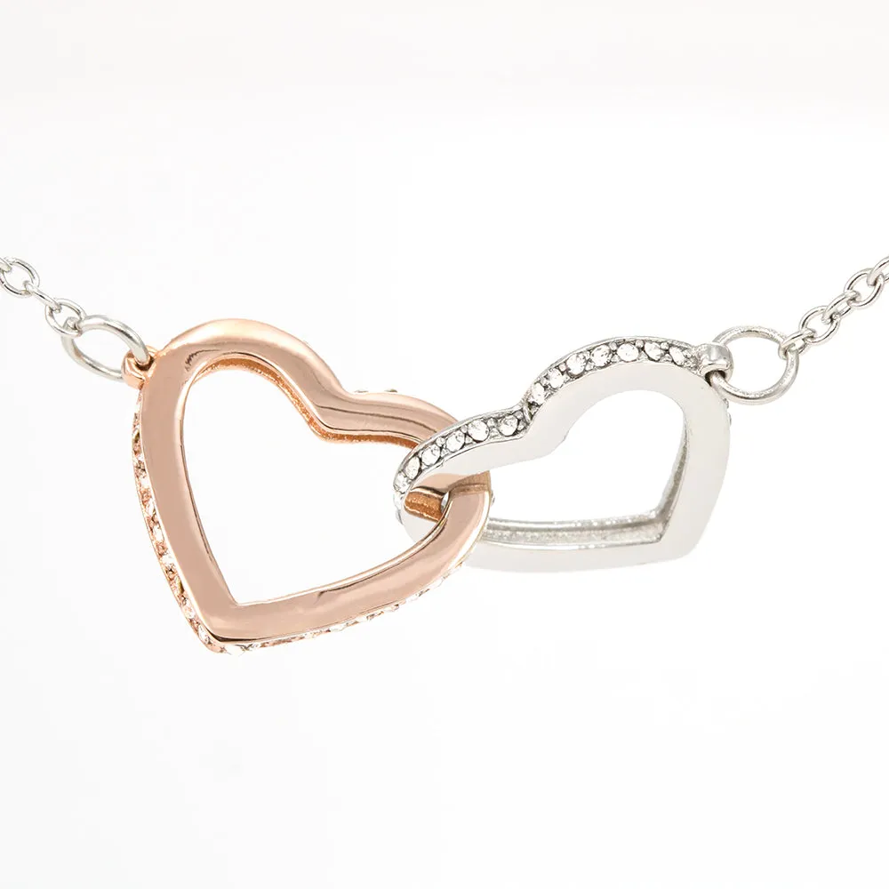 Gifts For Wife Interlocking Heart Necklace With "You Complete Me" Message Card