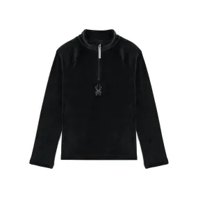 Girls Shimmer Bug Half Zip - Black