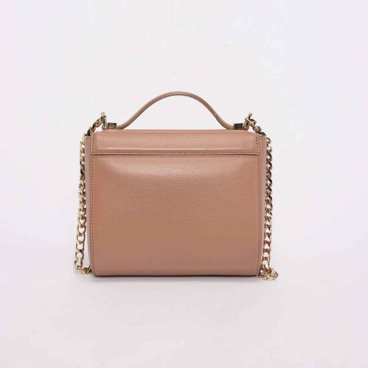 Givenchy Old Pink Textured Calfskin Mini Pandora Box Chain Bag