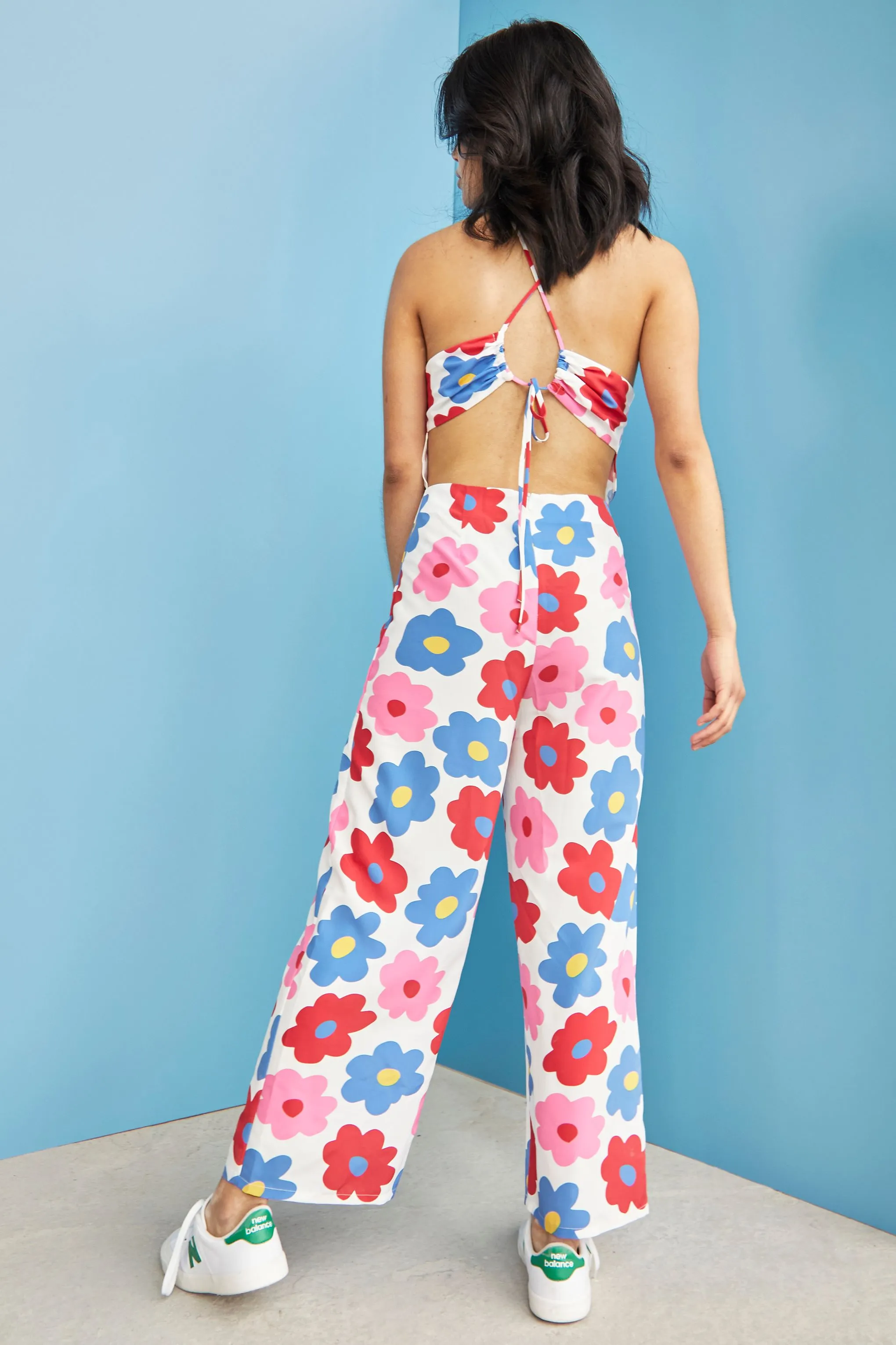 Glamorous Care Bright Floral Sleeveless Jumpsuit