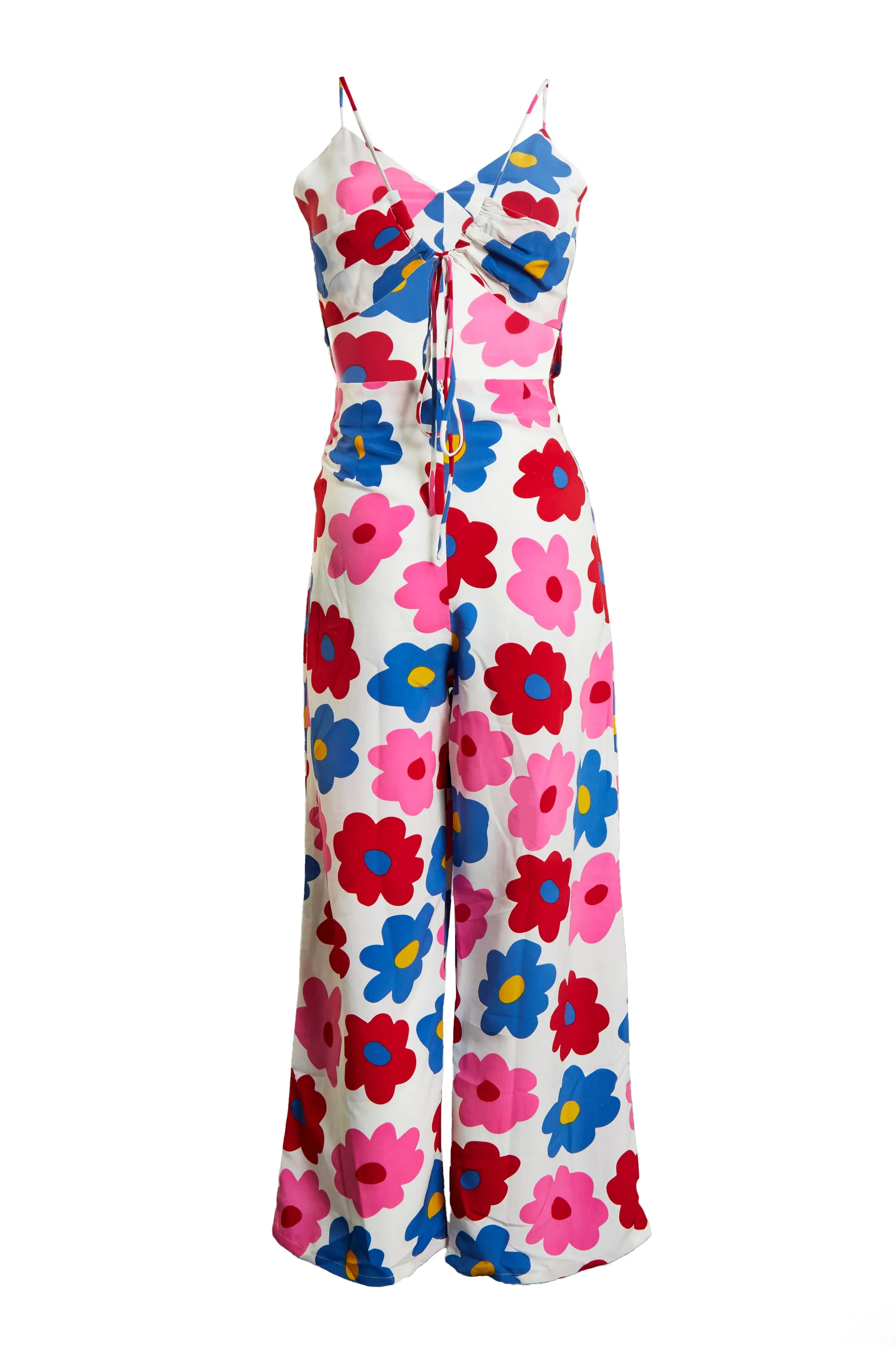 Glamorous Care Bright Floral Sleeveless Jumpsuit