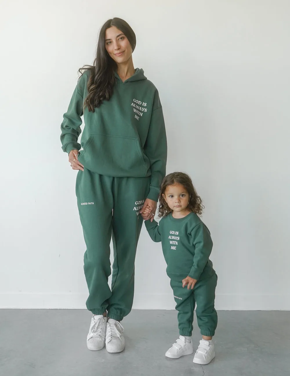 God Is Always With Me Green Kids Sweatpant