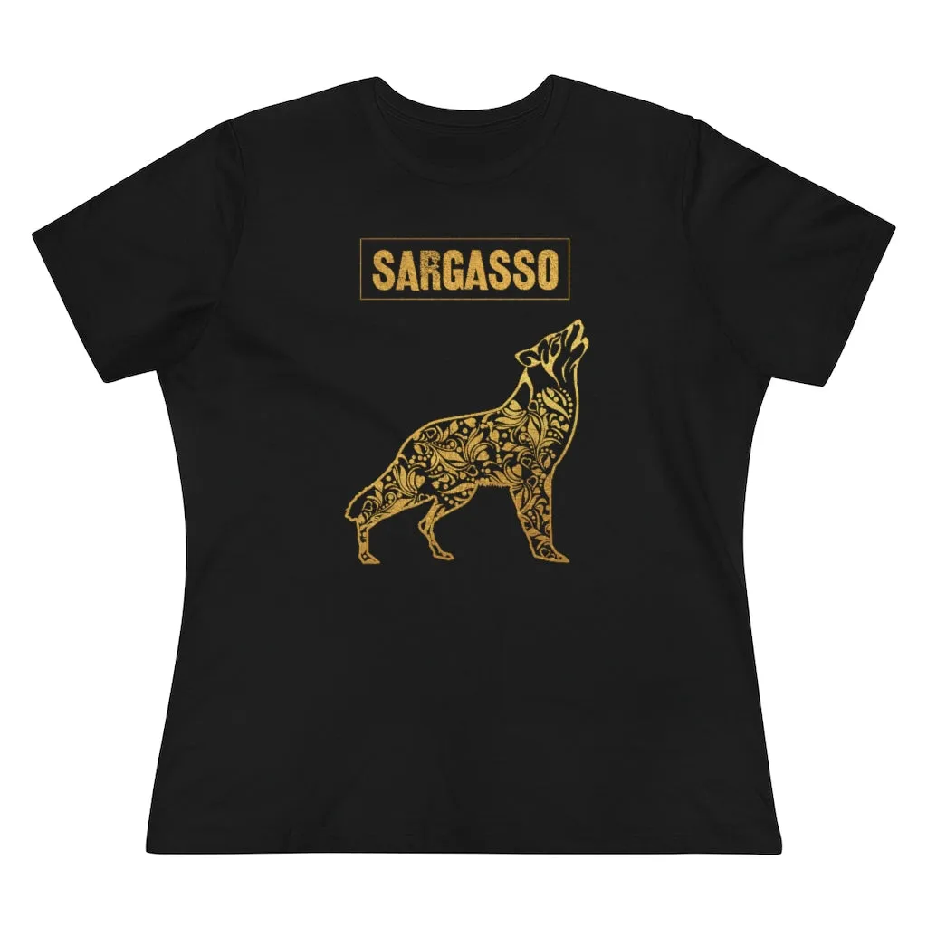 Gold Holistic Wolf, Women's Premium Tee