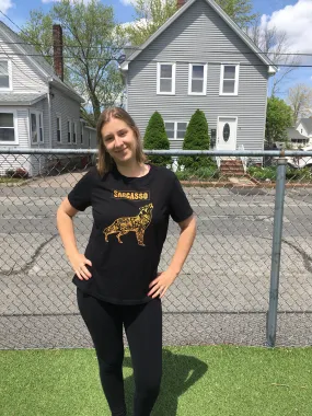 Gold Holistic Wolf, Women's Premium Tee